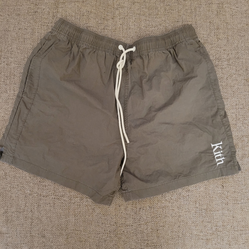 Kith olive/khaki swim trunks size M
